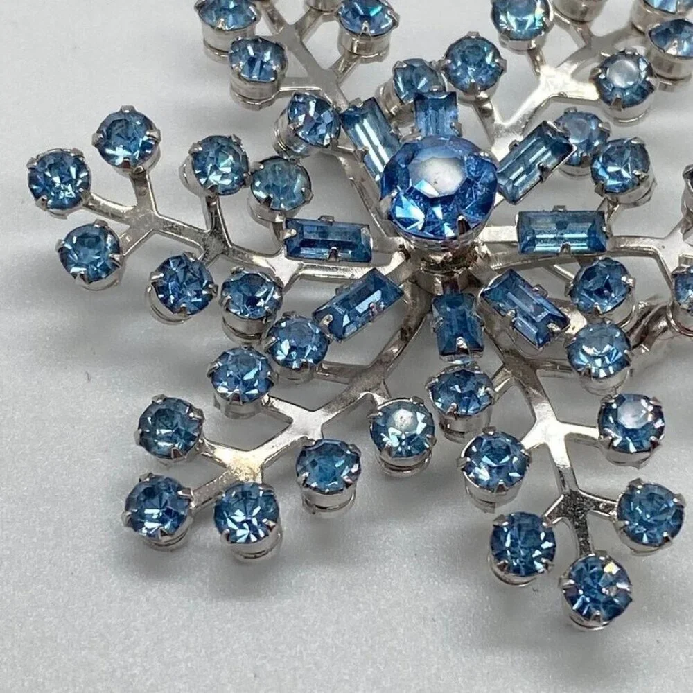 Vintage Coro Blue‎ Rhinestone 2